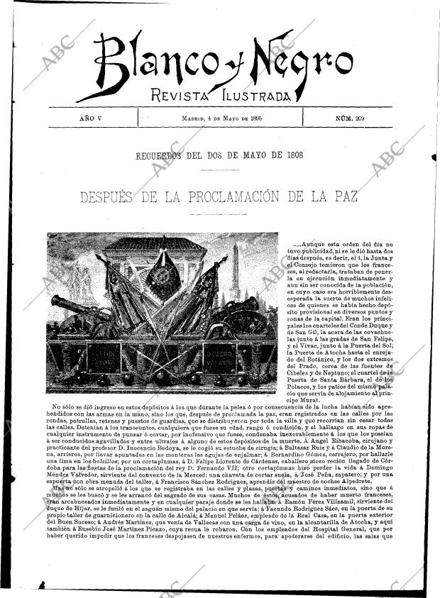 BLANCO Y NEGRO MADRID 04-05-1895 página 1