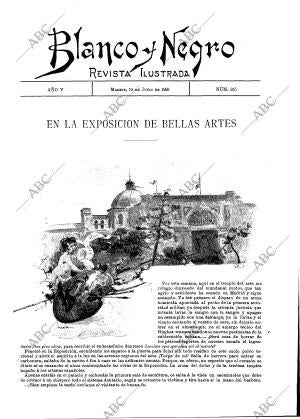 BLANCO Y NEGRO MADRID 15-06-1895 página 1