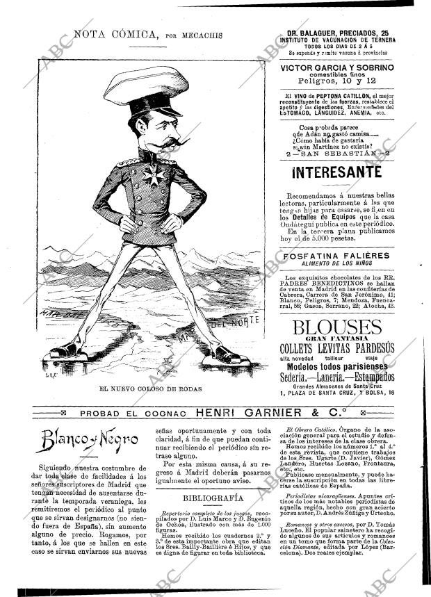 BLANCO Y NEGRO MADRID 29-06-1895 página 16