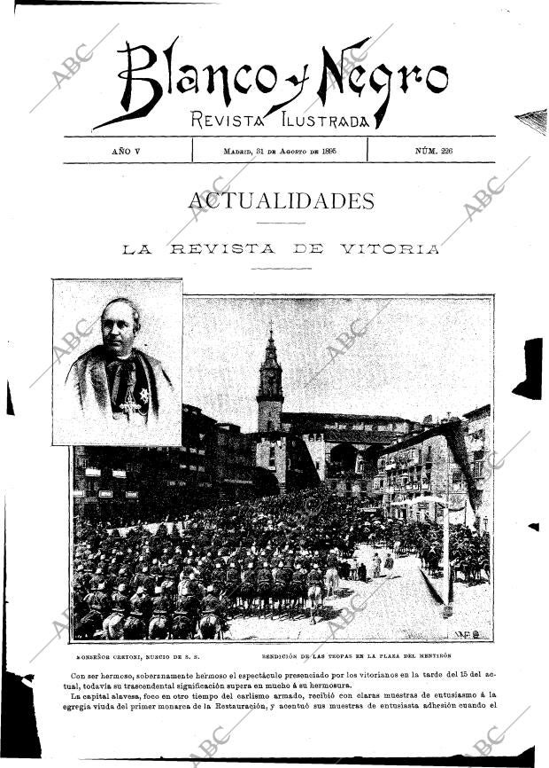 BLANCO Y NEGRO MADRID 31-08-1895 página 1
