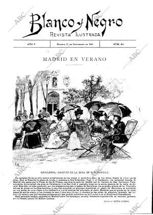 BLANCO Y NEGRO MADRID 21-09-1895 página 1