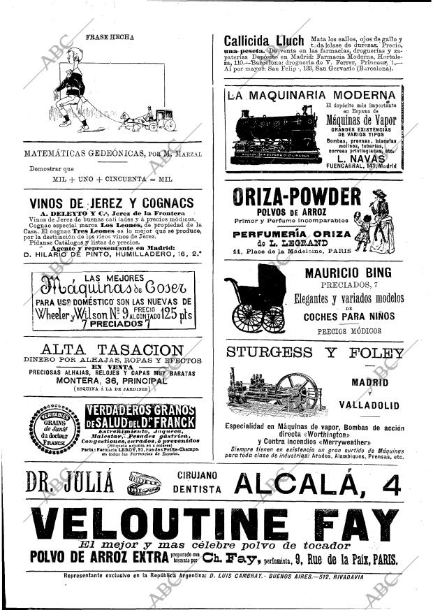 BLANCO Y NEGRO MADRID 05-10-1895 página 18