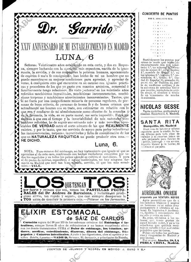 BLANCO Y NEGRO MADRID 11-01-1896 página 22