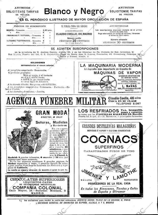 BLANCO Y NEGRO MADRID 25-01-1896 página 2