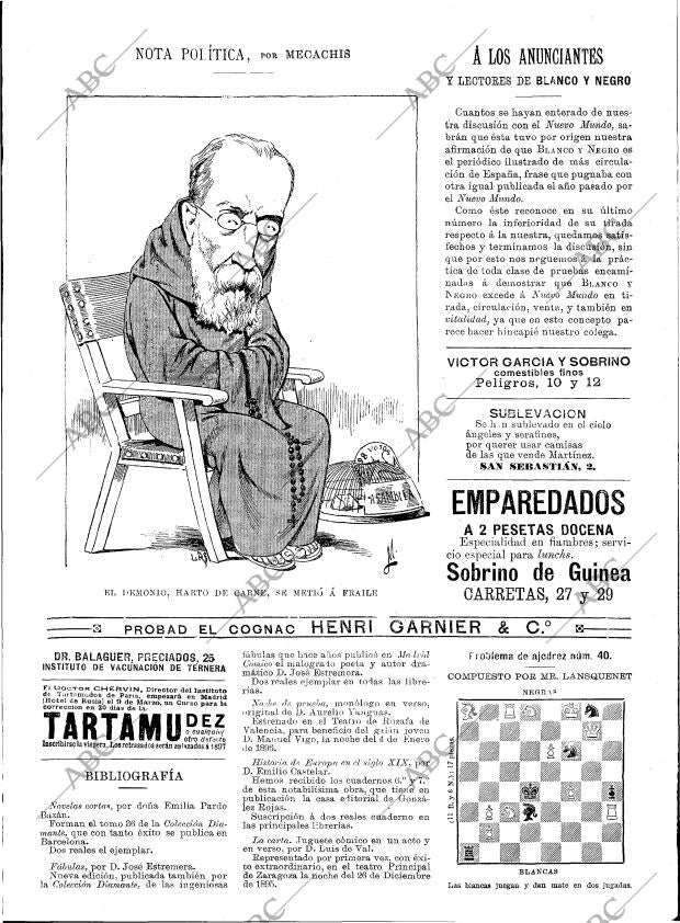 BLANCO Y NEGRO MADRID 08-02-1896 página 23