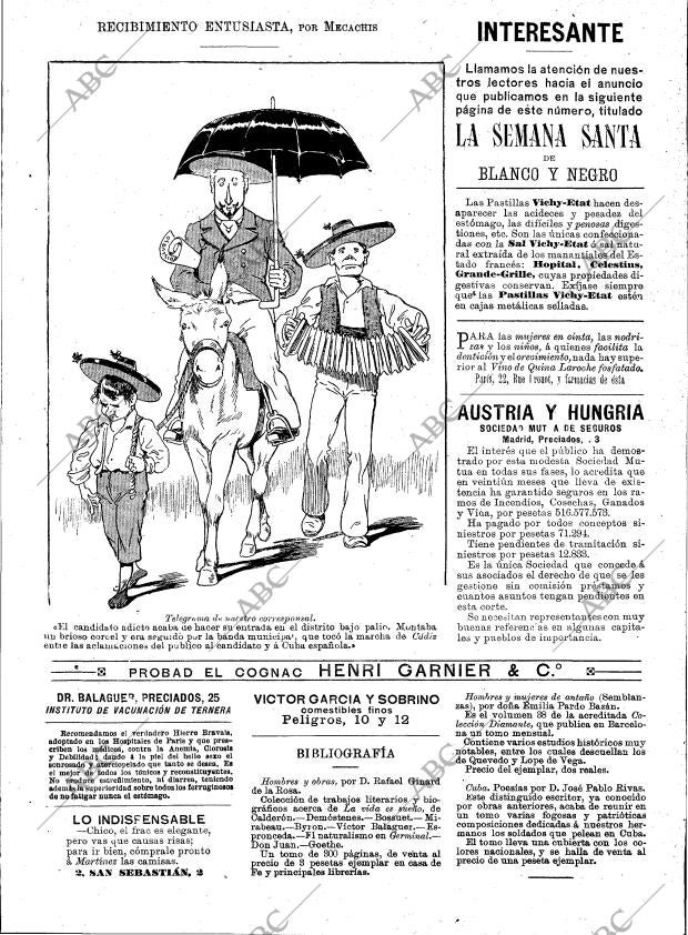 BLANCO Y NEGRO MADRID 28-03-1896 página 23