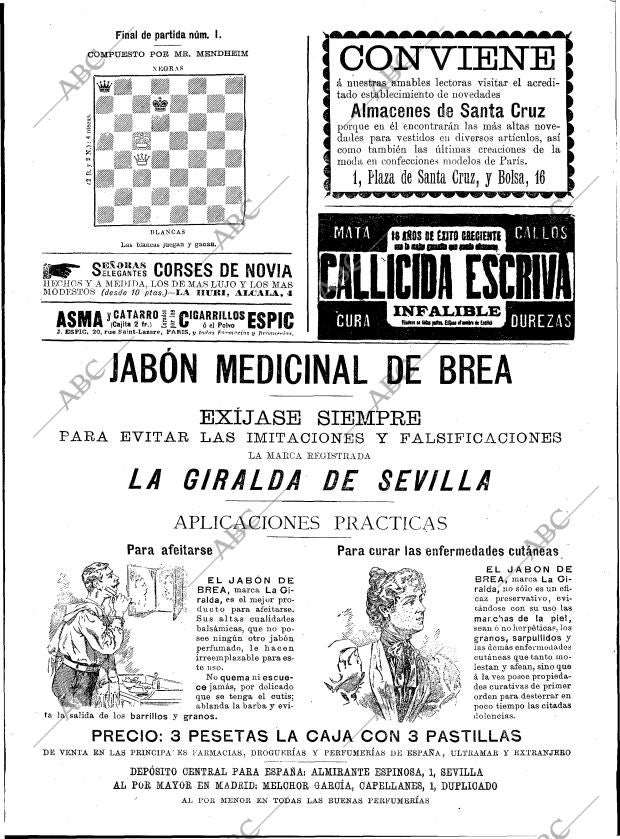 BLANCO Y NEGRO MADRID 25-04-1896 página 23