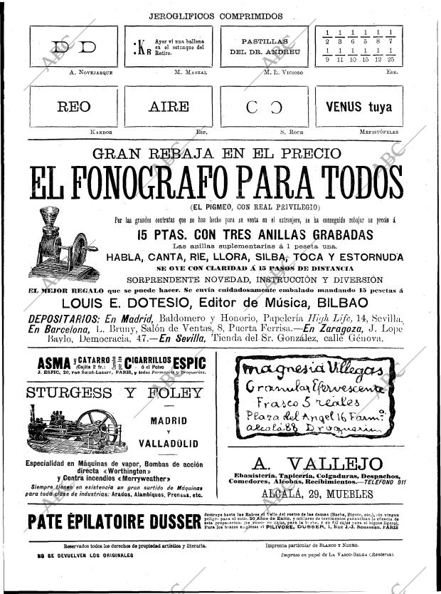 BLANCO Y NEGRO MADRID 20-06-1896 página 27