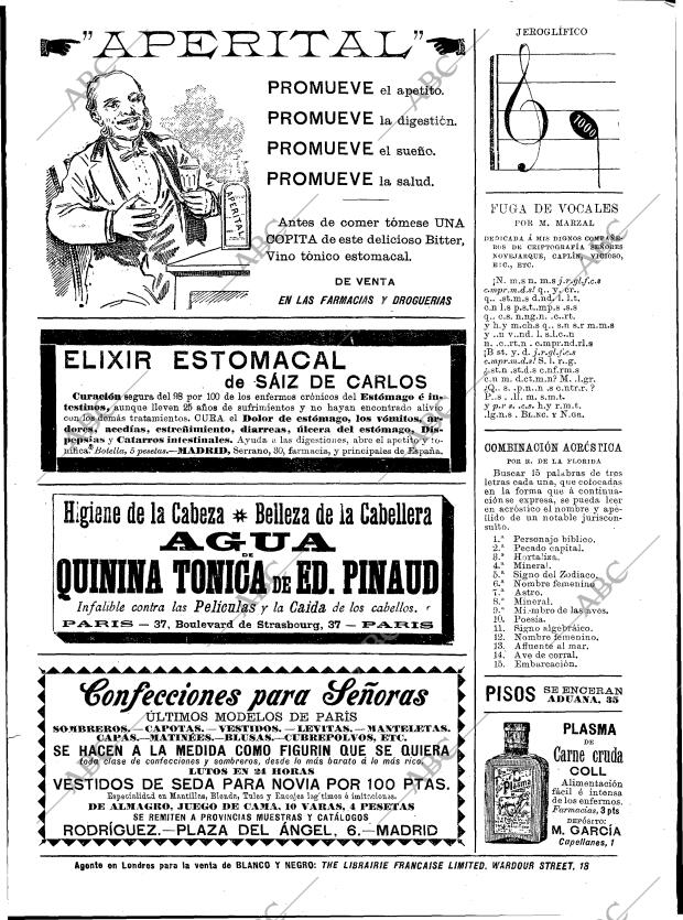 BLANCO Y NEGRO MADRID 27-06-1896 página 25