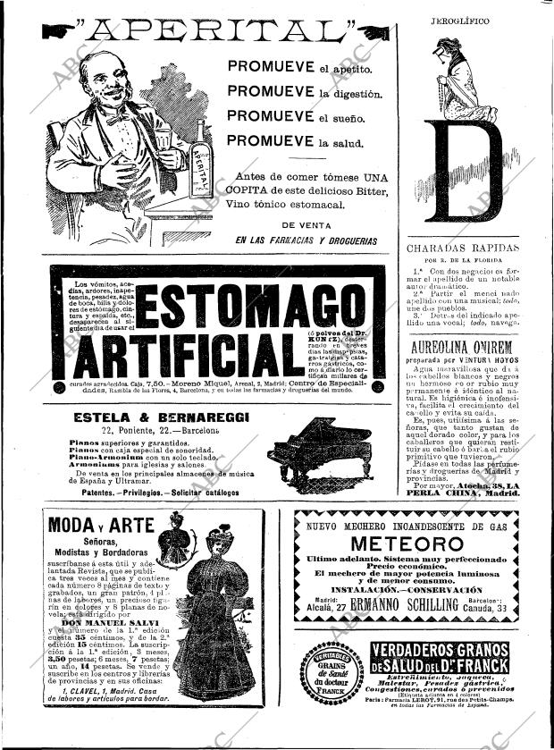 BLANCO Y NEGRO MADRID 11-07-1896 página 23