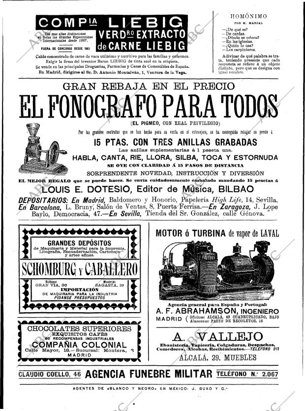 BLANCO Y NEGRO MADRID 12-09-1896 página 22