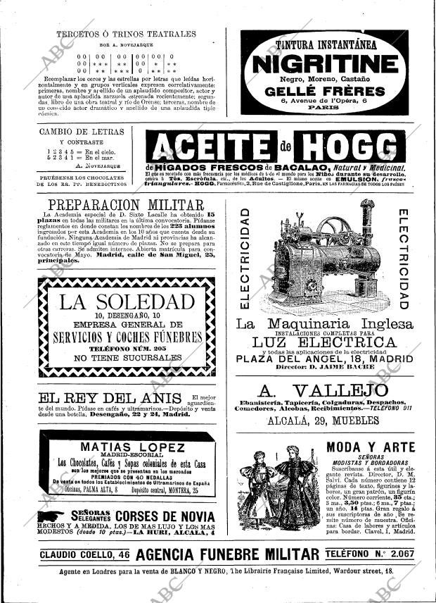 BLANCO Y NEGRO MADRID 16-01-1897 página 22