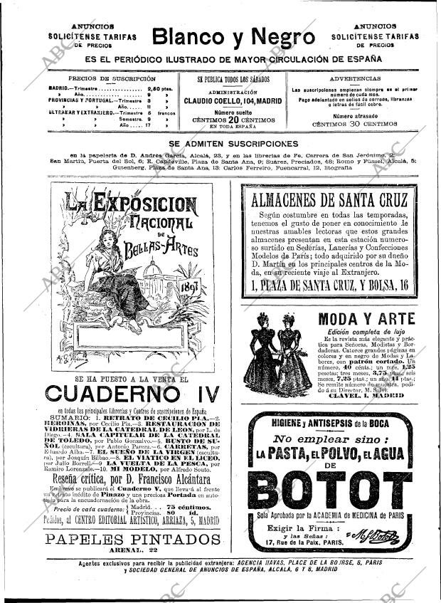 BLANCO Y NEGRO MADRID 23-10-1897 página 2