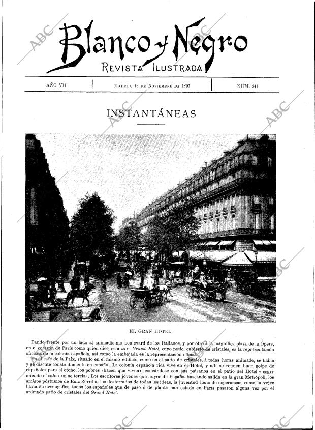 BLANCO Y NEGRO MADRID 13-11-1897 página 3