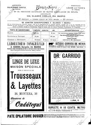 BLANCO Y NEGRO MADRID 08-01-1898 página 20
