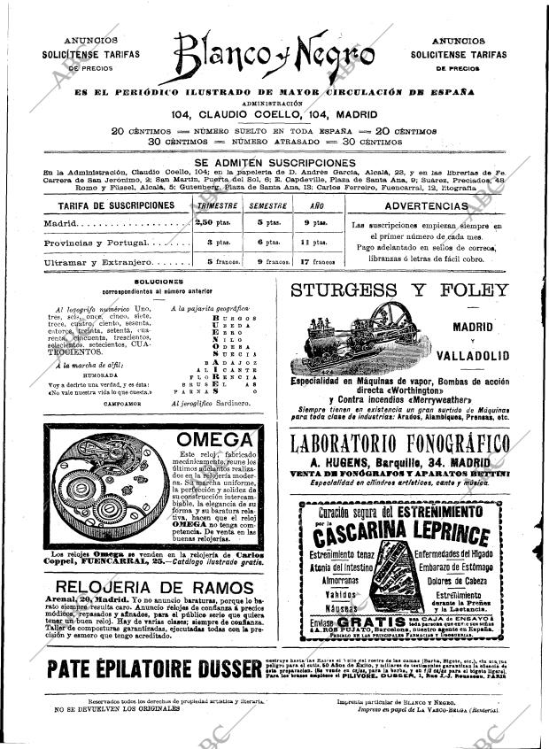 BLANCO Y NEGRO MADRID 06-02-1898 página 20