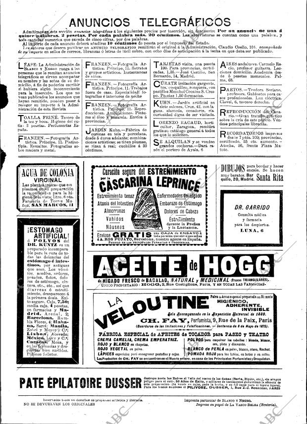 BLANCO Y NEGRO MADRID 05-03-1898 página 23