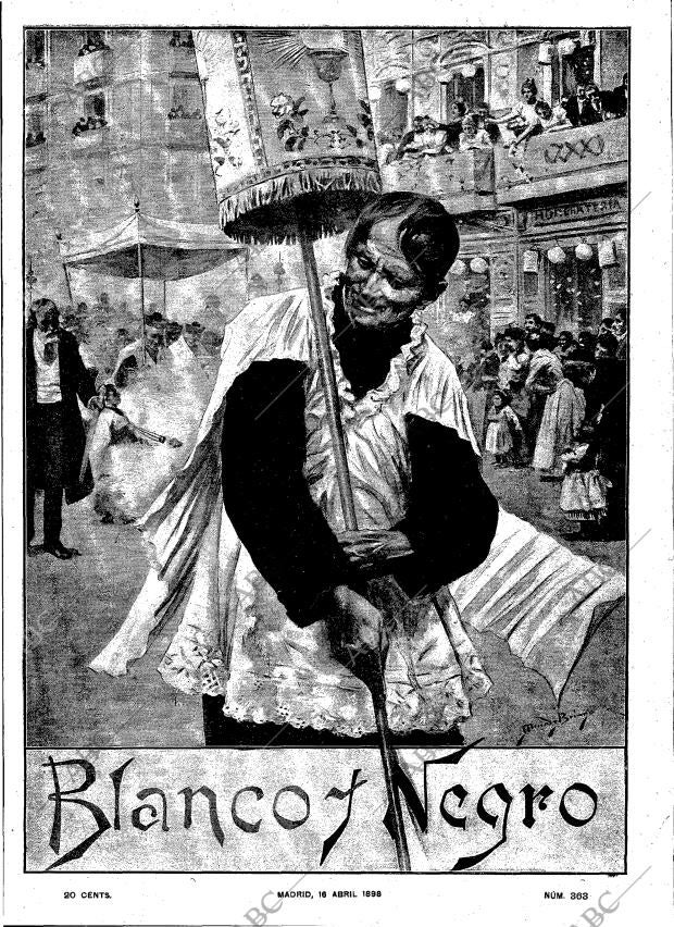 BLANCO Y NEGRO MADRID 16-04-1898 página 1