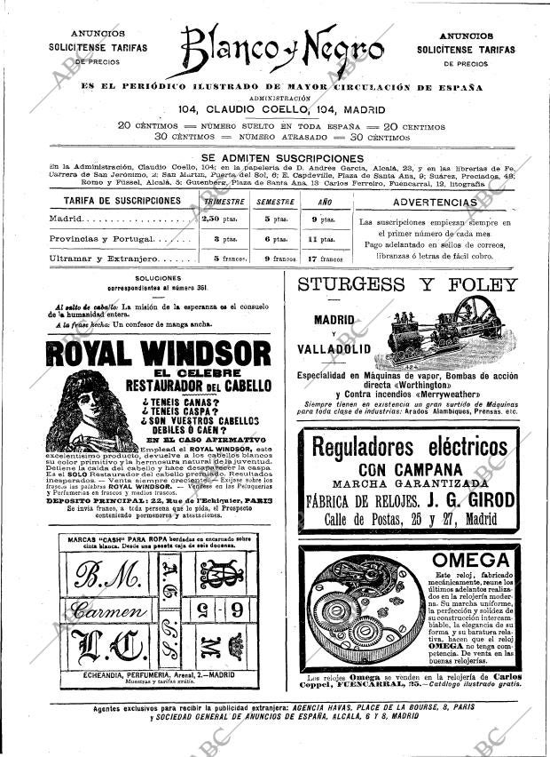 BLANCO Y NEGRO MADRID 16-04-1898 página 2