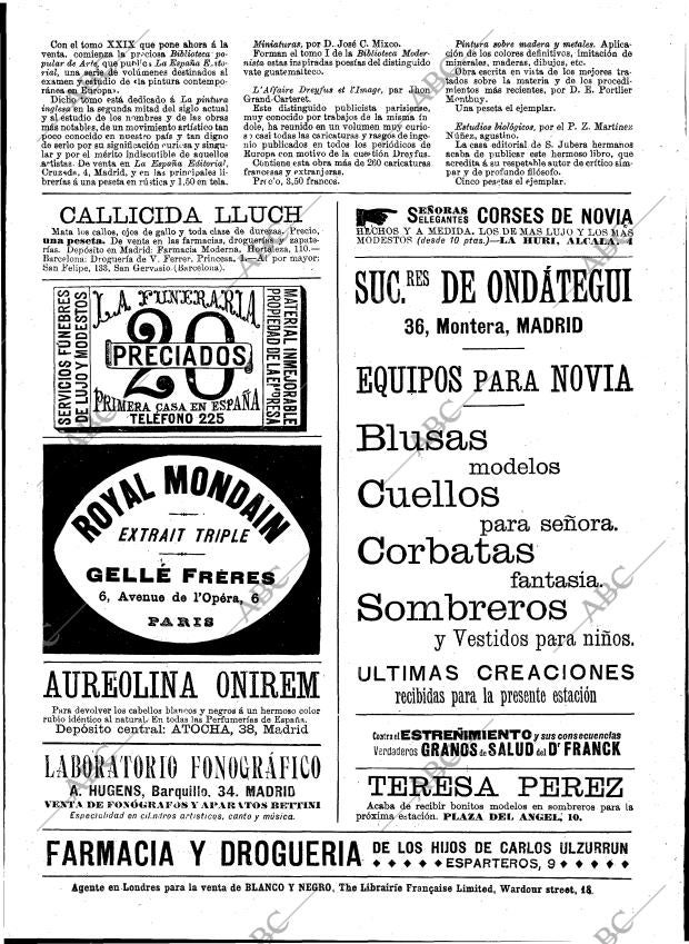 BLANCO Y NEGRO MADRID 16-04-1898 página 21