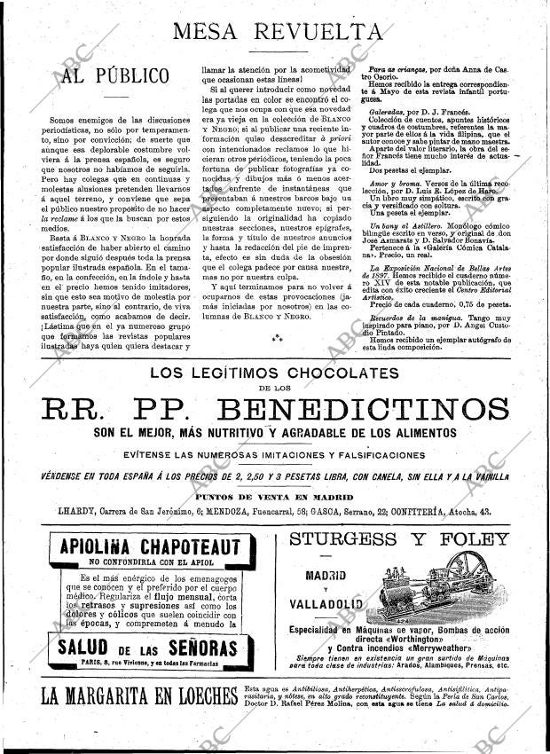 BLANCO Y NEGRO MADRID 09-07-1898 página 21