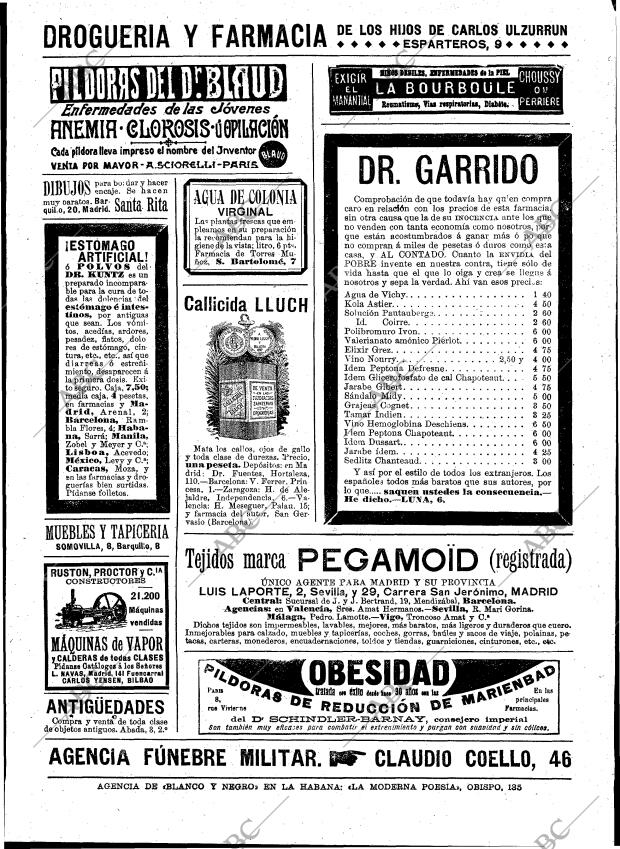 BLANCO Y NEGRO MADRID 09-07-1898 página 23