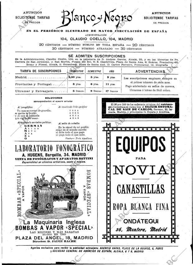 BLANCO Y NEGRO MADRID 13-08-1898 página 21