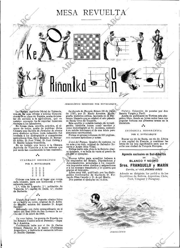BLANCO Y NEGRO MADRID 20-08-1898 página 18