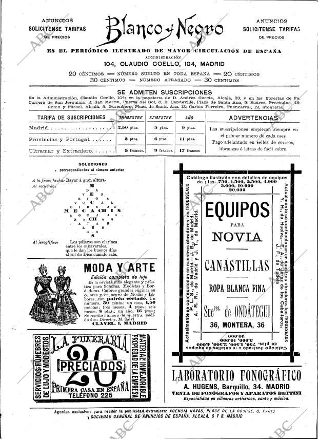 BLANCO Y NEGRO MADRID 20-08-1898 página 2