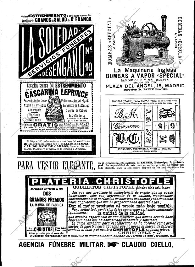 BLANCO Y NEGRO MADRID 22-10-1898 página 22