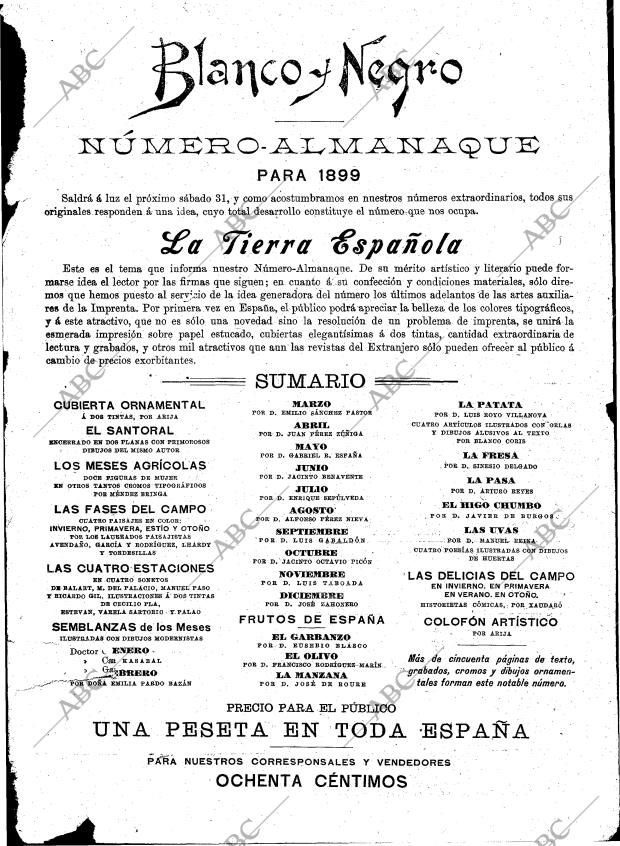 BLANCO Y NEGRO MADRID 24-12-1898 página 21