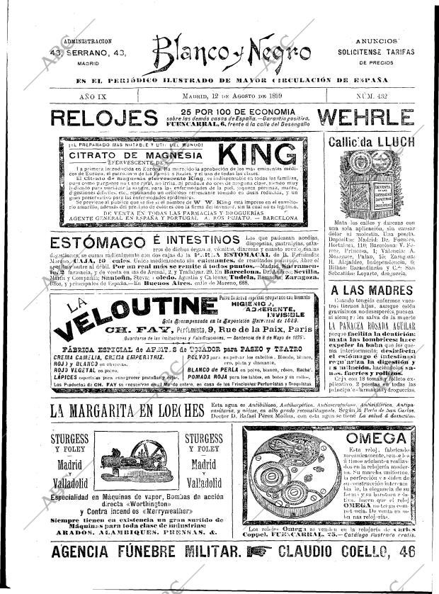 BLANCO Y NEGRO MADRID 12-08-1899 página 2