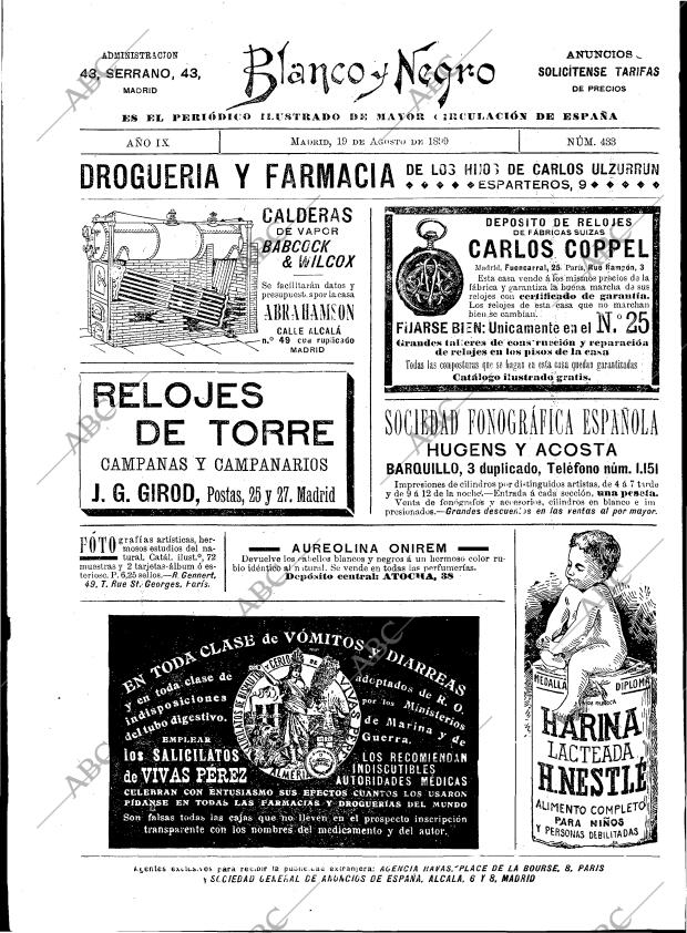 BLANCO Y NEGRO MADRID 19-08-1899 página 2