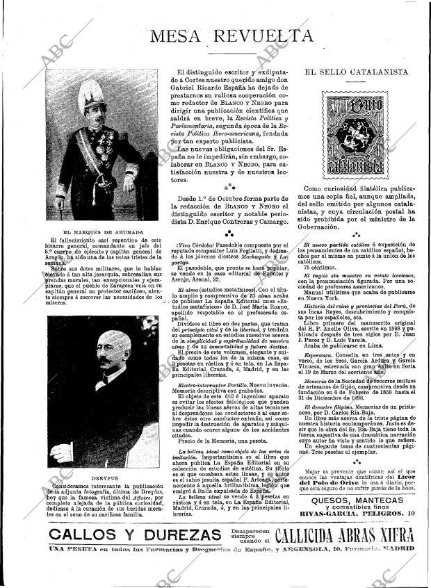 BLANCO Y NEGRO MADRID 14-10-1899 página 20