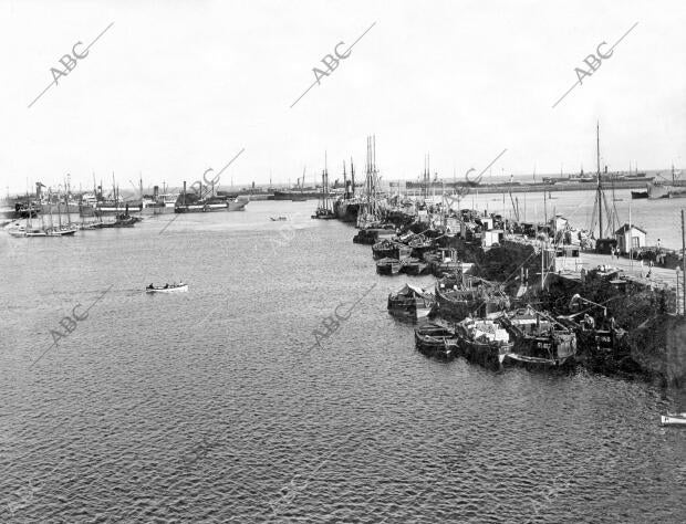 Gran Canaria, 1900. Vista del puerto de la isla