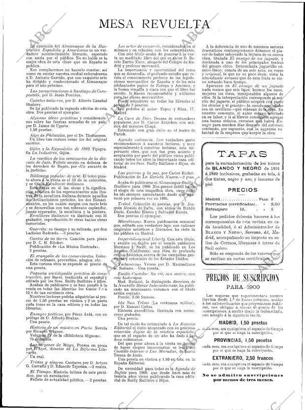 BLANCO Y NEGRO MADRID 06-01-1900 página 22