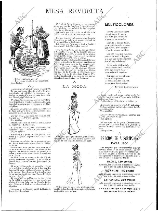 BLANCO Y NEGRO MADRID 13-01-1900 página 23