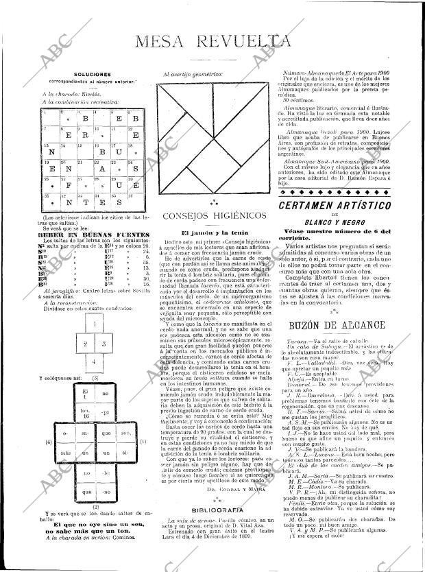 BLANCO Y NEGRO MADRID 20-01-1900 página 22