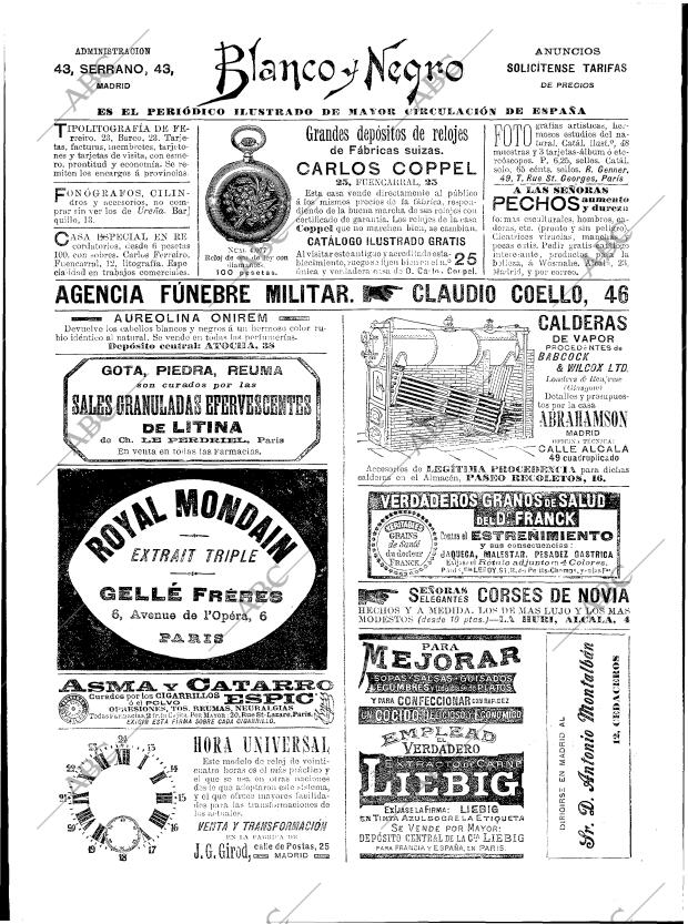 BLANCO Y NEGRO MADRID 17-02-1900 página 24