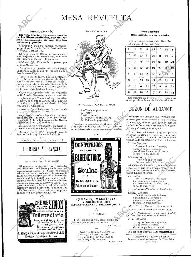 BLANCO Y NEGRO MADRID 23-06-1900 página 18