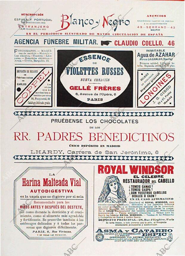 BLANCO Y NEGRO MADRID 23-06-1900 página 20
