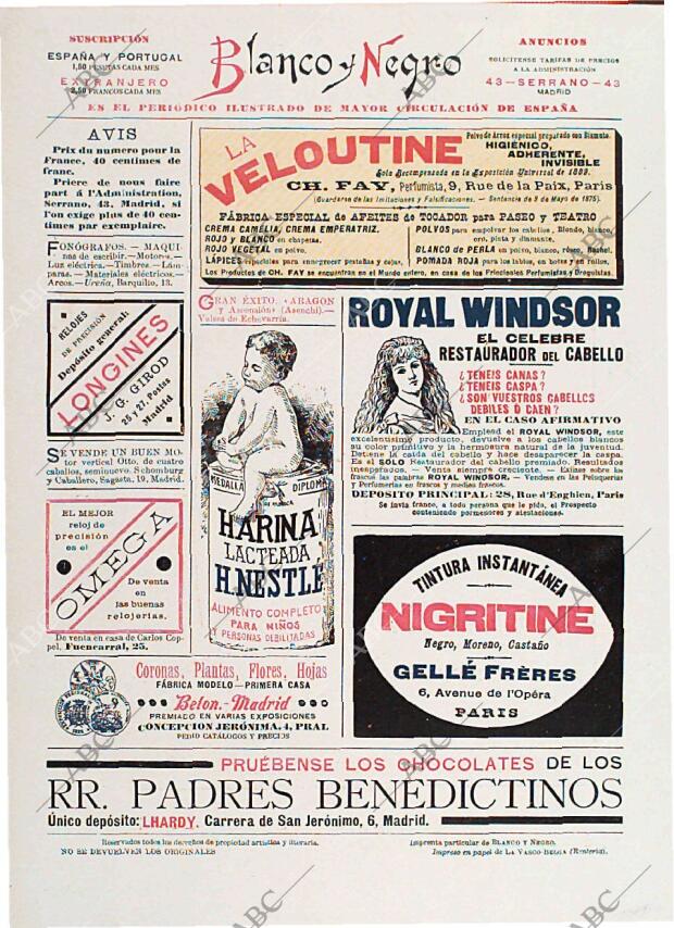 BLANCO Y NEGRO MADRID 01-07-1900 página 20