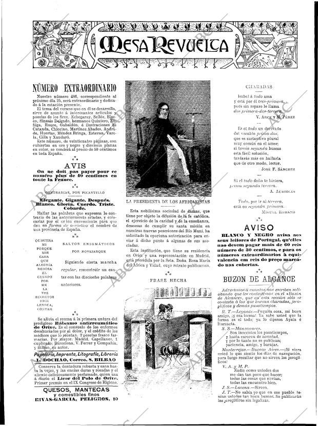 BLANCO Y NEGRO MADRID 11-08-1900 página 18