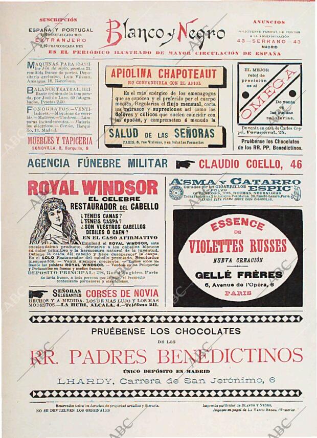 BLANCO Y NEGRO MADRID 18-08-1900 página 20