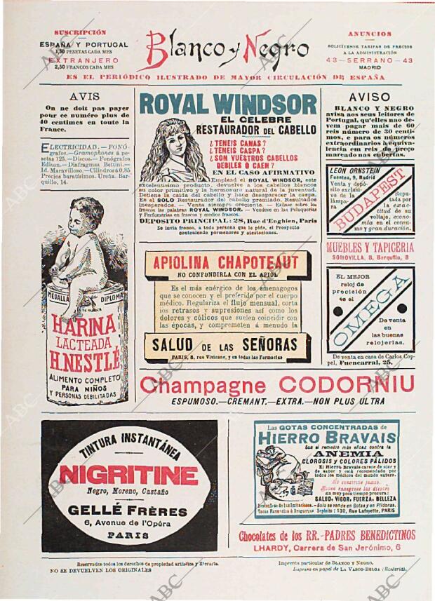 BLANCO Y NEGRO MADRID 20-10-1900 página 20