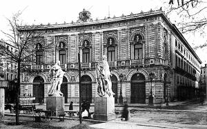 La fachada del Teatro Real tras la reforma de 1884