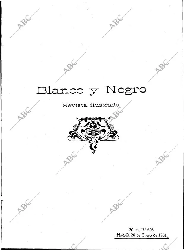 BLANCO Y NEGRO MADRID 26-01-1901 página 1