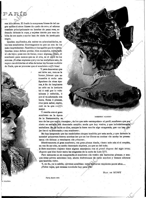 BLANCO Y NEGRO MADRID 26-01-1901 página 19