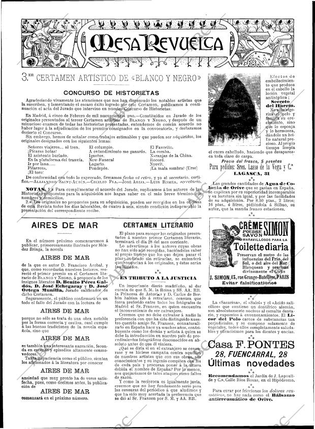 BLANCO Y NEGRO MADRID 16-02-1901 página 20
