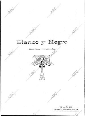 BLANCO Y NEGRO MADRID 23-02-1901 página 1